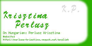 krisztina perlusz business card